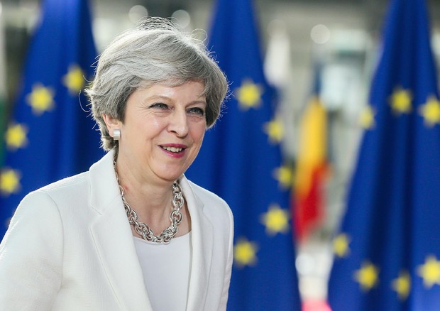 Theresa May al Consiglio europeo (ANSA)