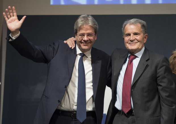 Paolo Gentiloni e Romano Prodi (foto Barchielli) © ANSA