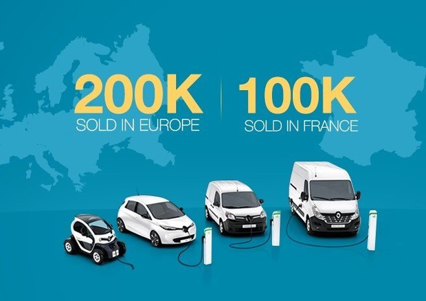 Renault supera la soglia 200mila veicoli elettrici in Europa © ANSA