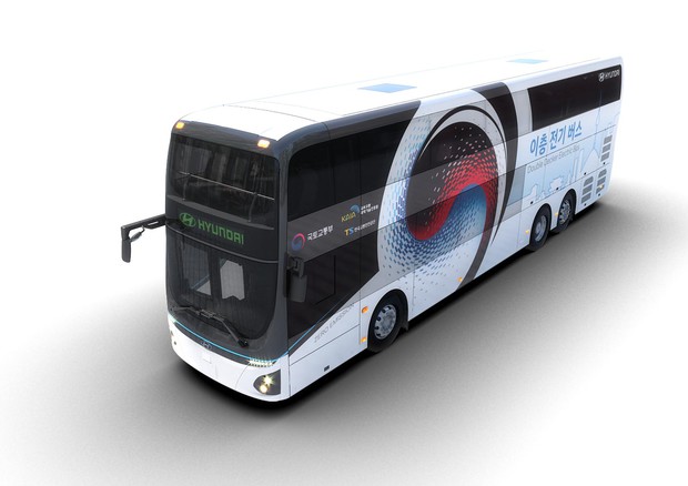 In Corea Hyundai presenta autobus due piani 100% elettrico © Hyundai Press 