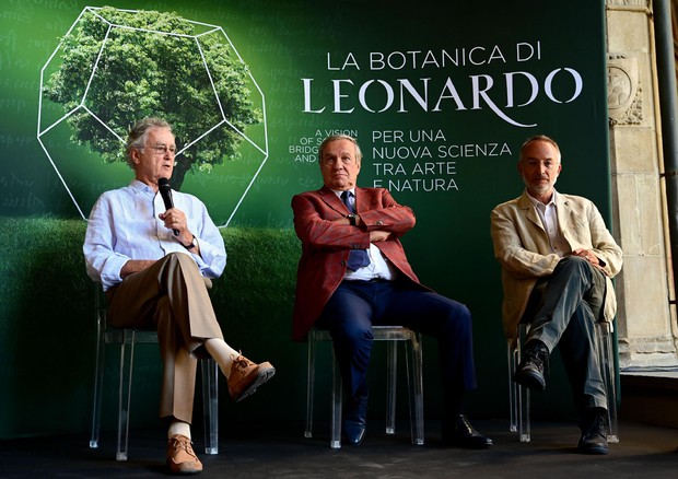 I curatori della mostra da sinistra Fritjof Capra, Valentino Mercati e Stefano Mancuso © ANSA