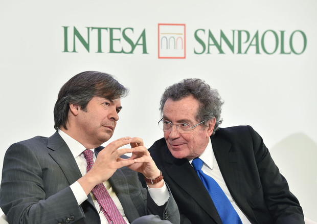 Carlo Messina e Gian Maria Gros Pietro, Ceo e presidente di Intesa Sanpaolo © ANSA 