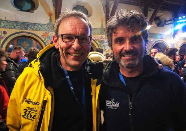 L'assessore al Turismo del Trentino Roberto Failoni e Tullio Serafini, presidente dell'Apt Madonna di Campiglio, Pinzolo e val Rendena © ANSA