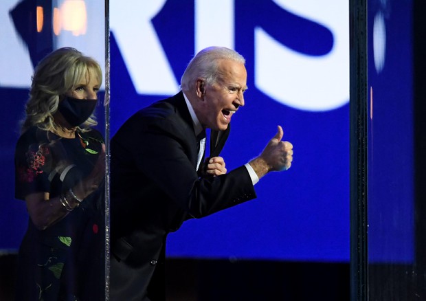 Joe Biden con la moglie Jill Biden (foto: AFP)