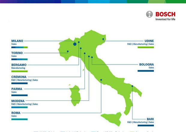 Bosch,da attività 2019 Italia con 19 aziende 2,25 mld ricavi © ANSA