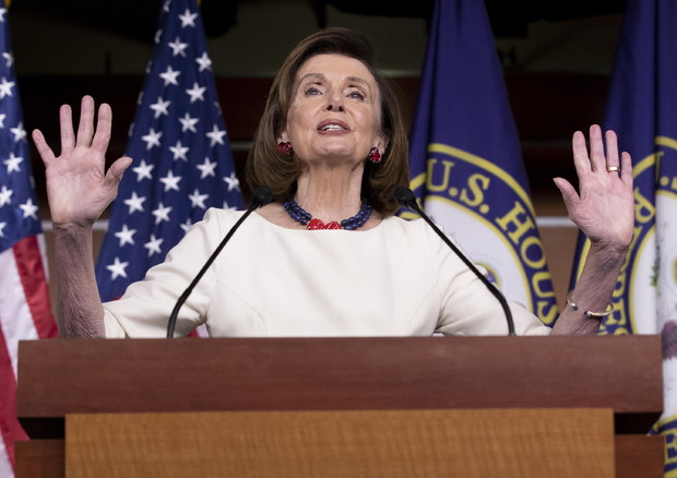 US Speaker of the House Nancy Pelosi holds a news conference© EPA>