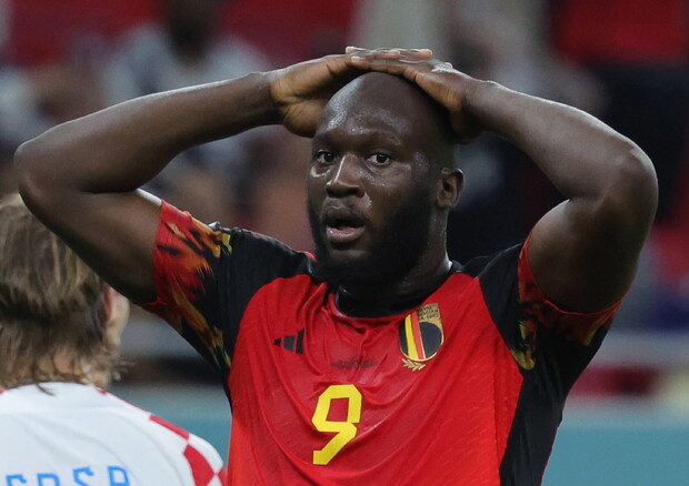 La disperazione di Lukaku per l'eliminazione del Belgio (foto: ANSA)