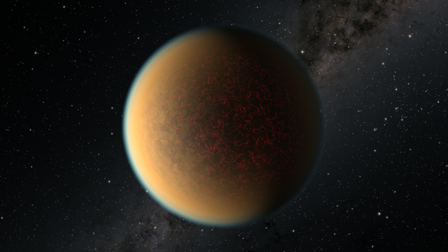 Rappresentazione artistica del pianeta GJ 1132 b, che ha di nuovo un'atmosfera, dopo aver perso quella originaria (fonte: NASA, ESA, R. Hurt di IPAC/Caltech)