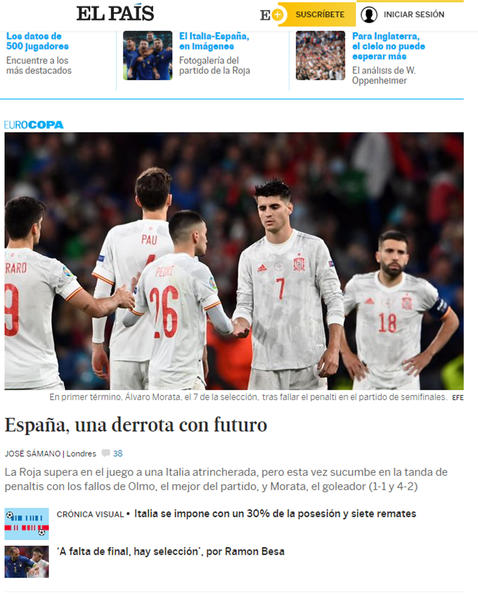 La vittoria dell'Italia sui giornali spagnoli