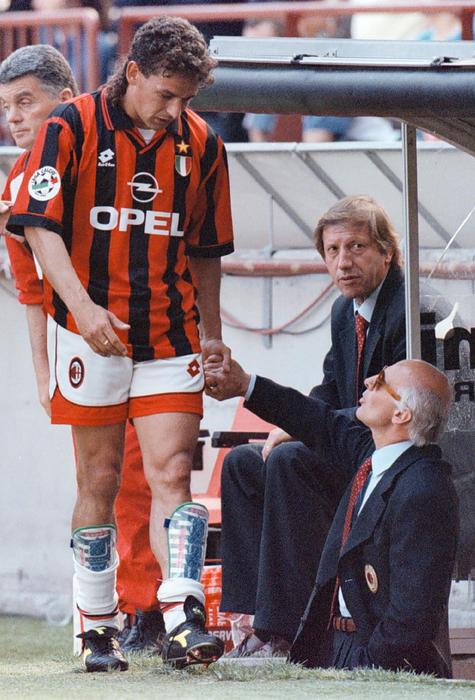 18 maggio 1997 Roberto Baggio e Arrigo Sacchi (foto: ANSA )