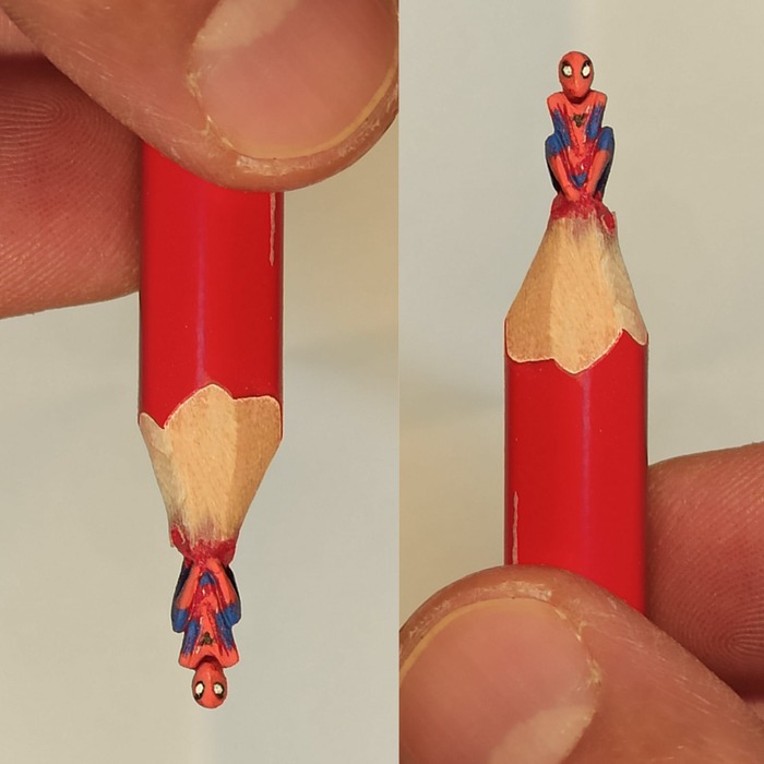 La punta di una matita prende le sembianze di Spider-Man - Notizie