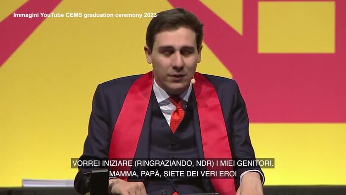 The moving graduation speech of the young Italian who was paralyzed