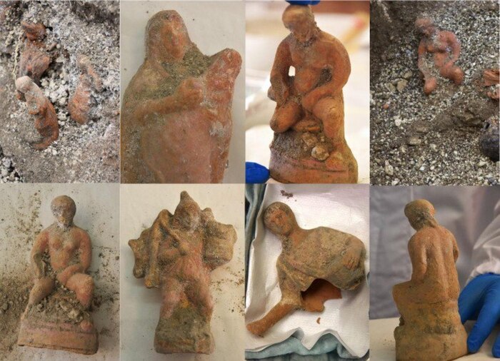 Nativity Scene-like statuettes uncovered at Pompeii