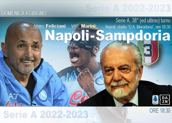 Serie A: Napoli-Sampdoria 2-0. Festa scudetto a Napoli, la città è tutta azzurra