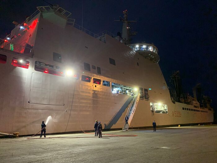 The Vulcano ship arrived in La Spezia with the Palestinian children