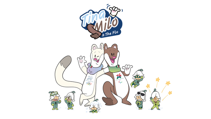 The Milano Cortina 2026 mascots in Sanremo