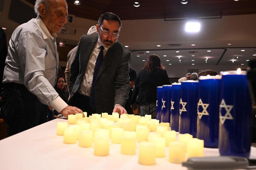 A Los Angeles veglia per Israele © ANSA/AFP