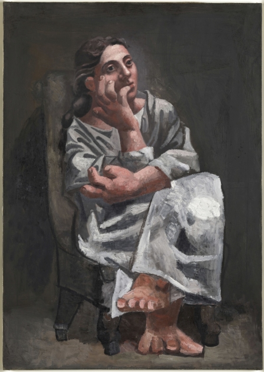 Donna seduta, 1920. Olio su tela, cm. 92 x 65. Inv.: MP67. Fotografo: Mathieu Rabeau - Picasso, Pablo (1881-1973) - ALL RIGHTS RESERVED