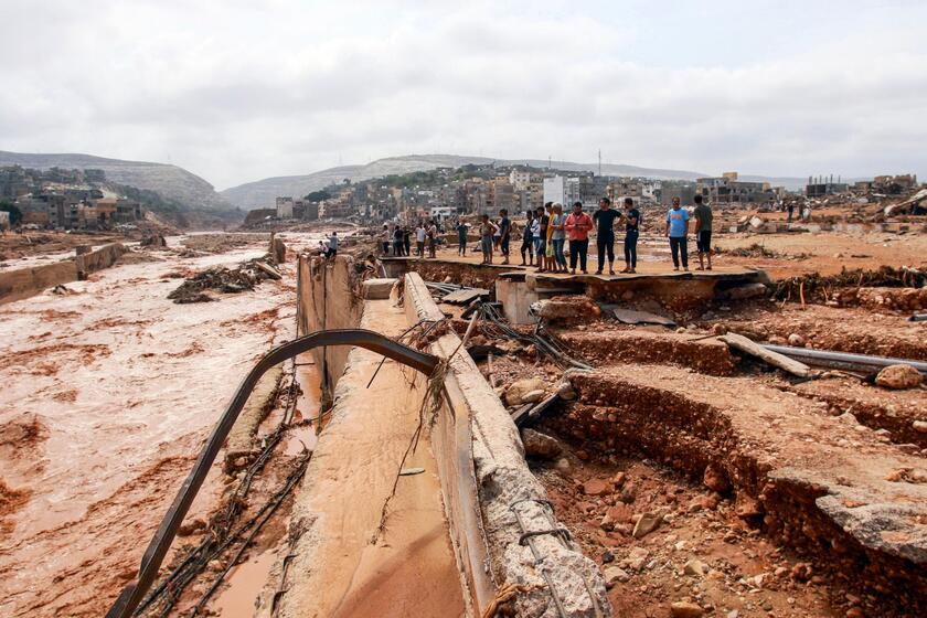 La città di Derna spazzata via dalle inondazioni © ANSA/AFP