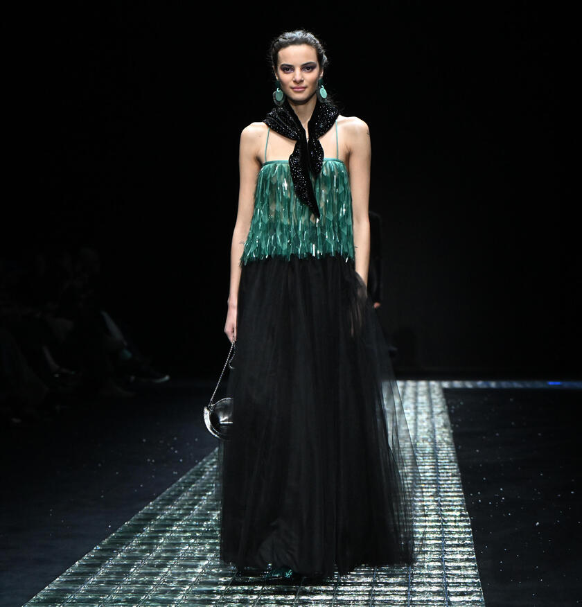 Milan fashion week: Emporio Armani - RIPRODUZIONE RISERVATA
