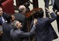 Deputati PDL abbandonano l'Aula della Camera dopo la frase pronunciata da Riccardo Fraccaro del M5s © Ansa