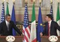 Obama saluta in italiano, Renzi traduce latino © ANSA
