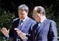 Il presidente francese Francois Hollande accoglie il premier italiano Matteo Renzi © ANSA