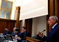 Il presidente del Senato Pietro Grasso parla al convegno Traffici e terrorismo © Ansa