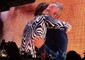 Un frame del video del concerto di Jovanotti ed Eros Ramazzotti per Pino Daniele, al San Paolo © ANSA