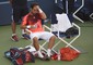 Fabio Fognini al termine del match perso contro Feliciano Lopez negli ottavi di finale agli Us Open © ANSA