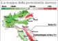 La mappa del rischio sismico in Italia compilata dal Servizio Sismico Nazionale © Ansa