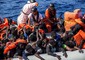 Foto d'archivio del soccorso di alcuni migranti al largo di Lampedusa © Ansa