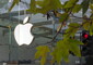 Il logo di Apple negli uffici di Palo Alto in California © ANSA