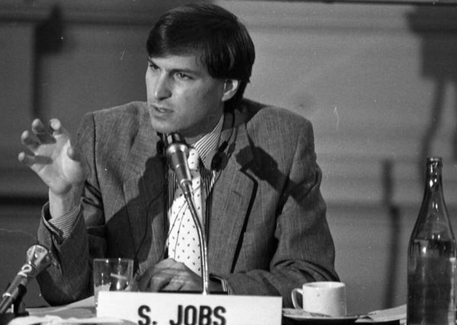 Steve Jobs a Roma in una foto d'archivio del 20 giugno 1985 © Ansa