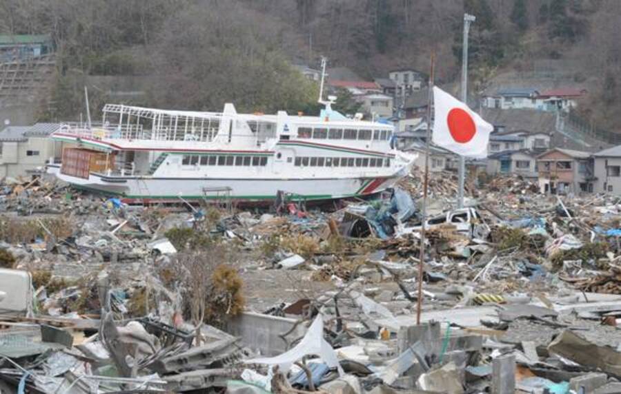 L'area devastata della citta' di Miyako © Ansa