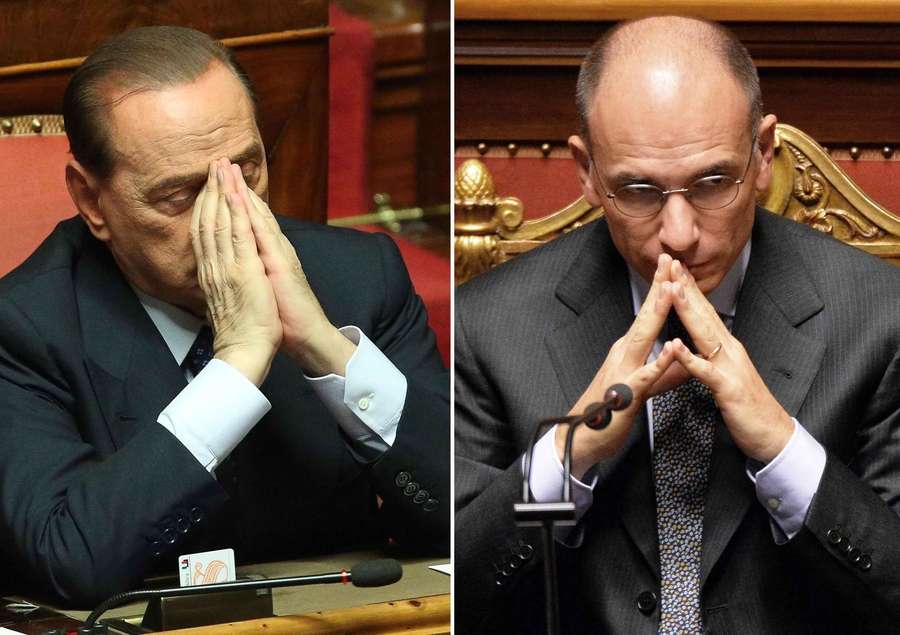 Berlusconi e Letta © Ansa