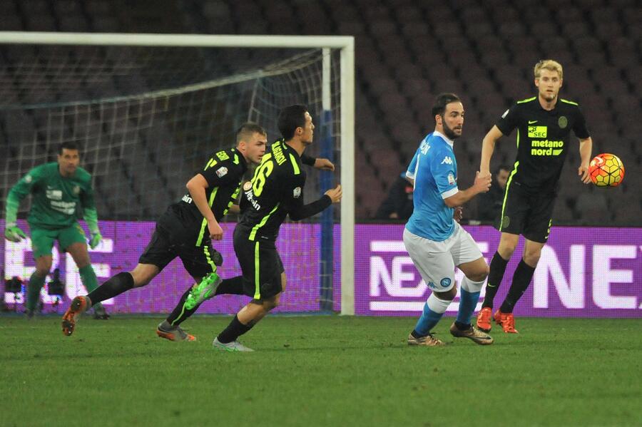 Soccer: Serie A; eight finals; Napoli-Verona © Ansa