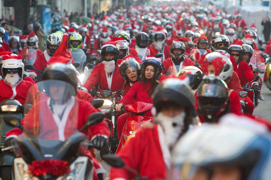 Santa Claus motorbike parade © 