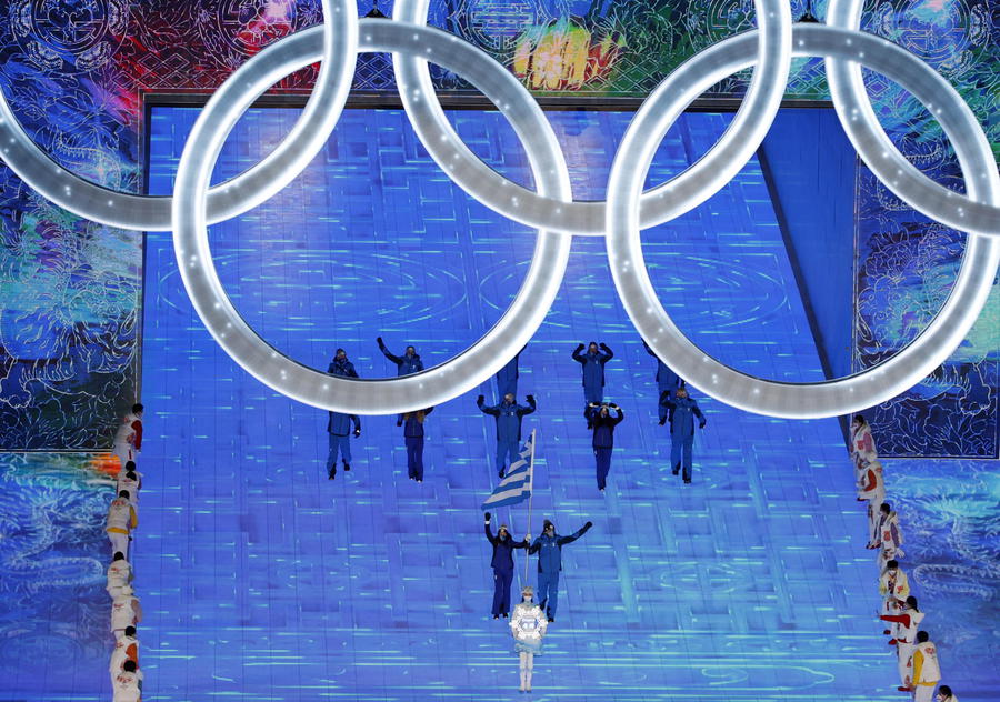 La cerimonia d'apertura dei Giochi olimpici di Pechino © Ansa