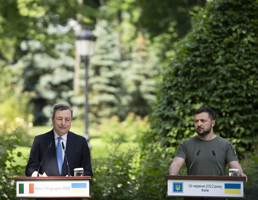 Italian prime minister, German chancellor and French president visit Ukraine © ANSA