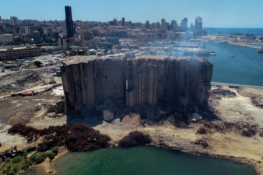 Destroyed port area ahead of the second anniversary of Beirut blast © Ansa