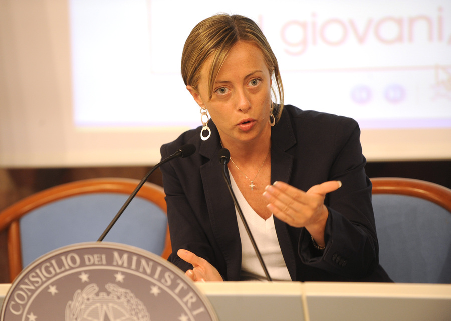 Il ministro della Gioventù Giorgia Meloni nel 2009 © 