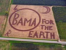 In campo agricolo maxi opera per Obama