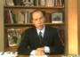 Un fermoimmagine del videomessaggio di Silvio Berlusconi con cui annuncia la sua ''discesa in campo'' nel 1994.