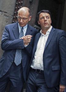 Enrico Letta e Matteo Renzi in una foto di archivio