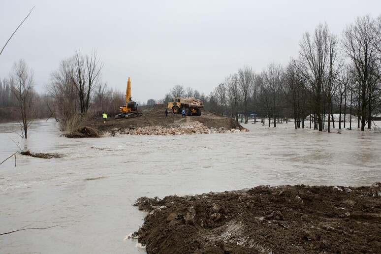 L 'alluvione del fiume Secchia nel 2014 - RIPRODUZIONE RISERVATA