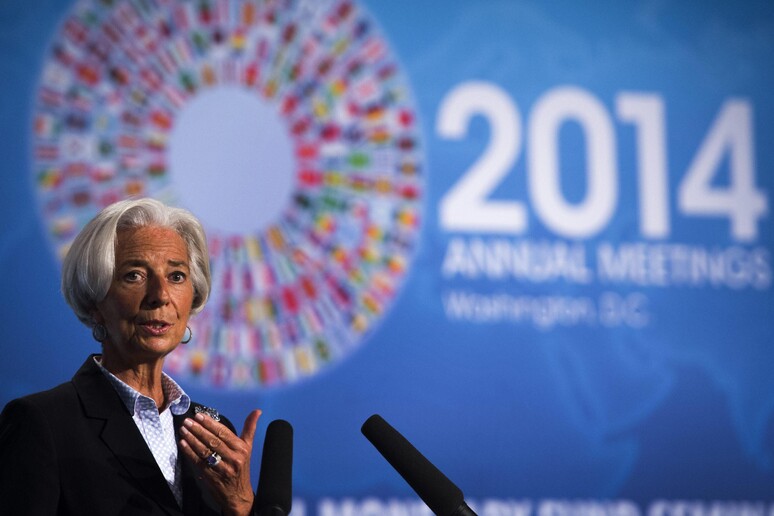 Christine Lagarde, direttore generale dell 'Fmi, al meeting annuale del Fondo e dalla World Bank © ANSA/EPA