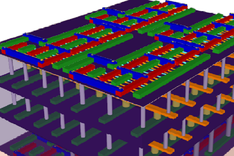 Rappresentazione grafica del chip multistrato (fonte: Max Shulaker, Stanford) - RIPRODUZIONE RISERVATA