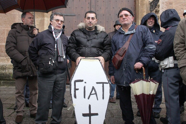 Manifestazione operai Fiat di Termini Imerese - RIPRODUZIONE RISERVATA