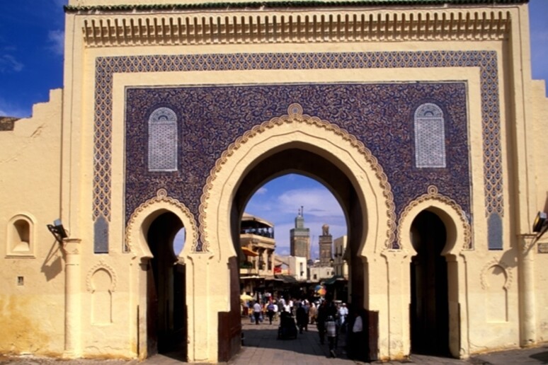La porta Blu a Fes, Marocco -     RIPRODUZIONE RISERVATA